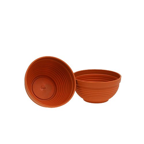 Floristik24 R-Schale Plastik Terrakotta Ø13cm, 10 St