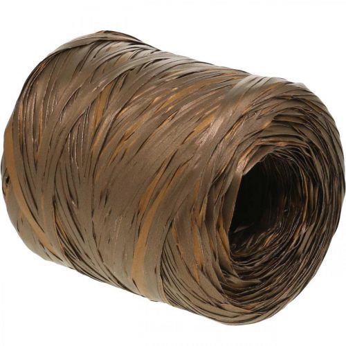 Artikel Raffia Band Braun Bicolor Geschenkband Dekoband 200m