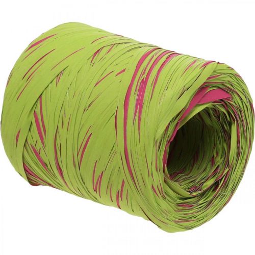Artikel Raffia-Band Hellgrün, Pink, Poly Raffiabast 200m