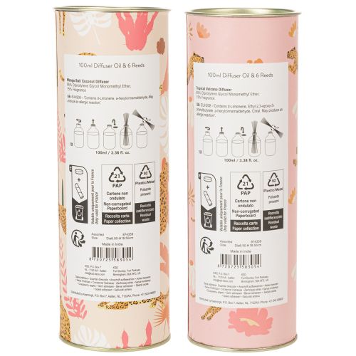 Raumduft Diffuser Raumduft mit exotischem Kokos- und Mangoduft für langanhaltende Frische zu Hause 19cm 2St | Floristik24.de