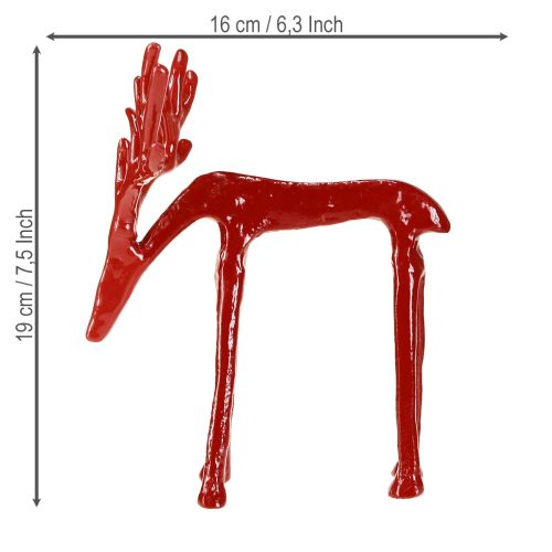 Artikel Rentier Deko Metall Figur Weihnachtsdeko Rot 16×13×19cm