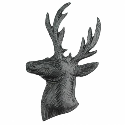Deko-Rentierbüste Schwarz Metall 8cm × 4,8cm 8 St