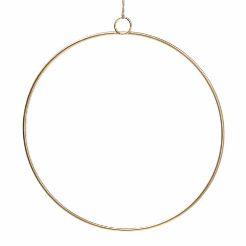 Artikel Deko Ring zum Hängen Gold Ø35cm 4St