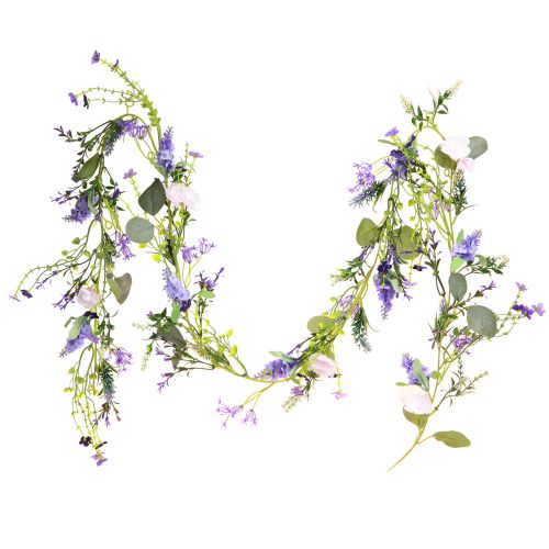 Artikel Romantische Blumengirlande in Lila Rosa Weiß L194cm 2St