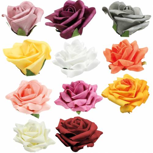 Artikel Foam-Rose Ø10cm verschiedene Farben 8 St