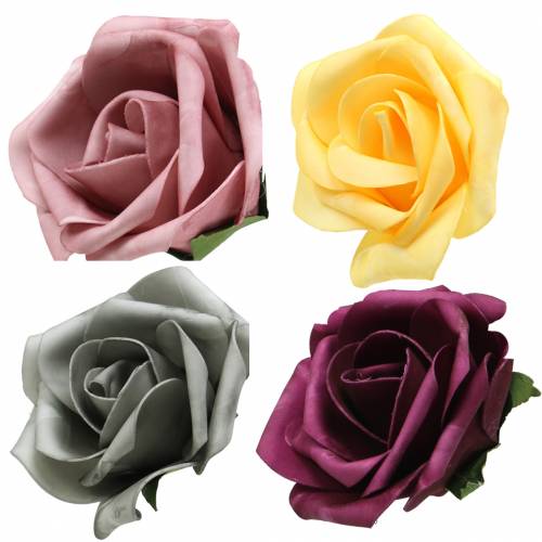 Floristik24 Foam Rose Ø15cm verschiedene Farben 4 St