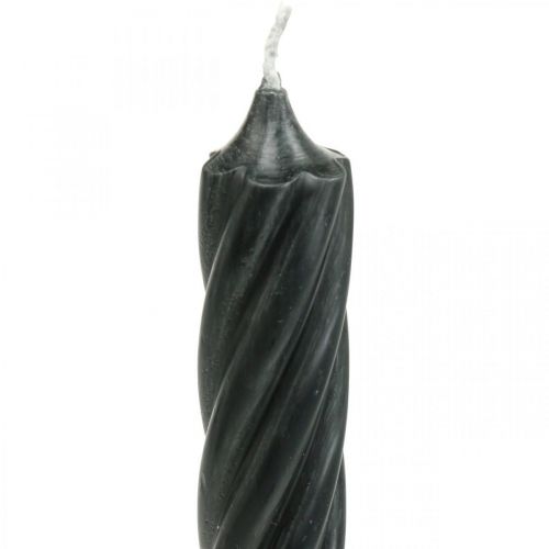 Artikel Rustic Kerzen Stabkerzen durchgefärbt Schwarz 350/28mm 4 St