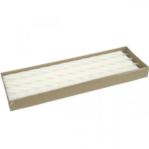 Artikel Rustic Kerzen Stabkerzen durchgefärbt Weiß 350/28mm 4 St