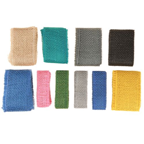 Artikel Rustikales Juteband farbig Bunt sortiert 40/70mm 2m 10St