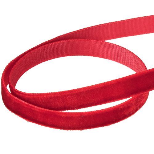 Artikel Samtband Dekoband Velvet Band Rot 10mm 20m