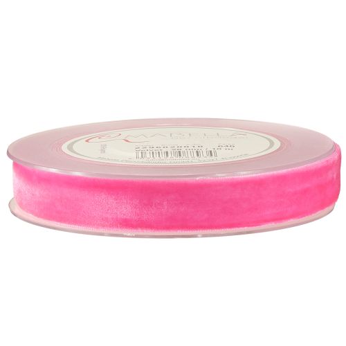 Artikel Samtband Rosa Dekoband Velvet Band Pink 20mm 10m