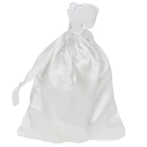Geschenkbeutel Satin Satinsäckchen Weiß 6,5×10cm 10St | Floristik24.de