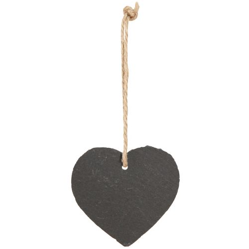 Artikel Schiefertafel klein Herz zum Aufhängen Schwarz 7,5cm 6St