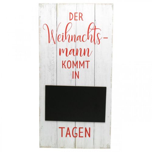 Artikel Dekoschild zum Hängen Weihnachtsmann Holzdeko Tafel 30×60cm