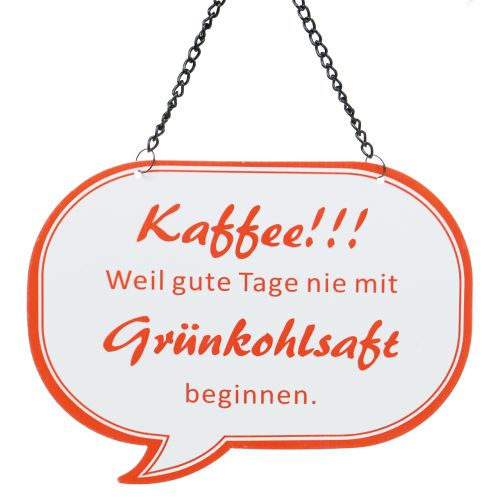 Schild zum Aufhängen „Kaffee!!!“ 13,5cm x 7,5cm 3St