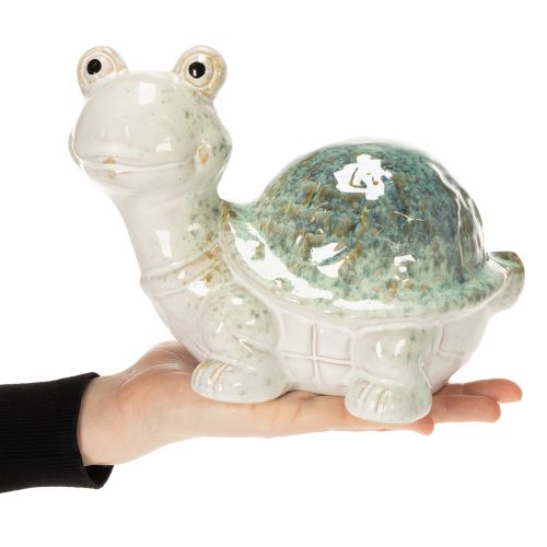 Artikel Schildkröte Keramikfigur als Blickfang im Wohnbereich dekorative Figur 22cm