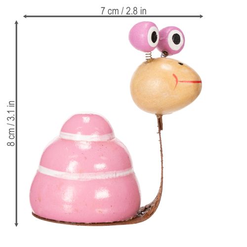 Schneckenfigur mit lustiger Optik als charmante Frühlingsdekoration 9cm 4St | Floristik24.de
