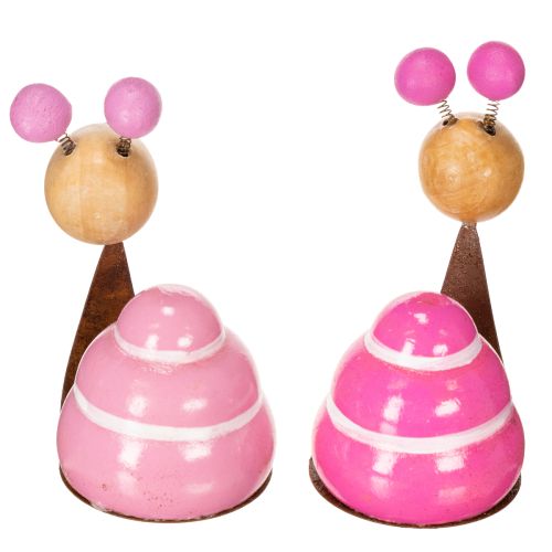 Schneckenfigur mit lustiger Optik als charmante Frühlingsdekoration 9cm 4St | Floristik24.de