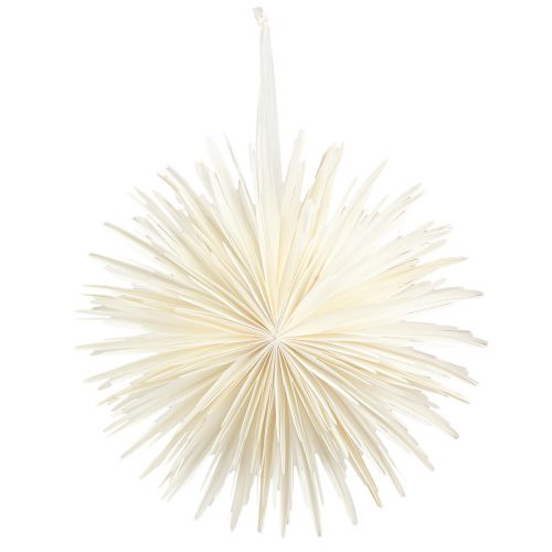 Artikel Schneeflocke Papier zum Hängen Großer Stern Weiß Ø50cm