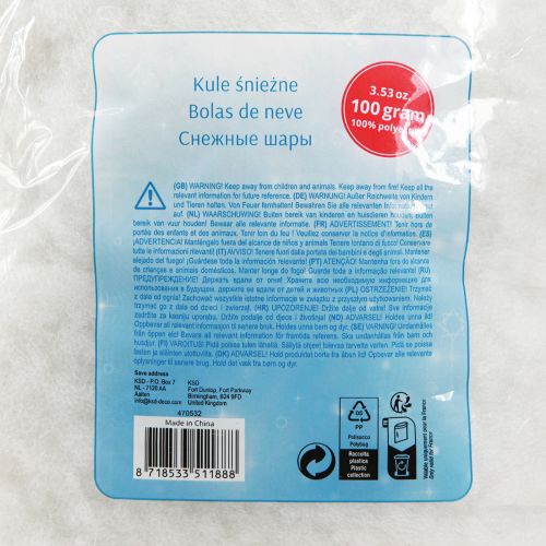 Artikel Schneeflocken Flockiger künstlicher Schnee Weiß 100g × 2St