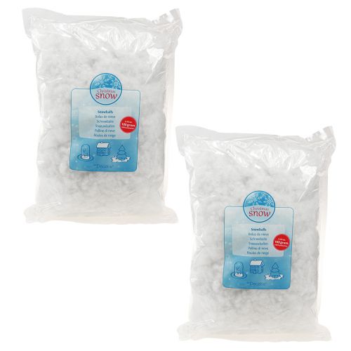 Artikel Schneeflocken Flockiger künstlicher Schnee Weiß 100g × 2St