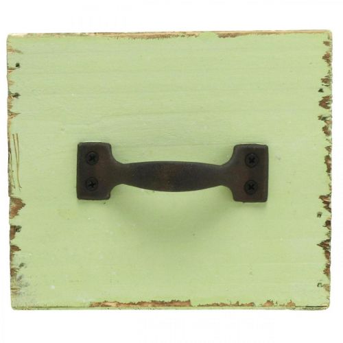 Artikel Übertopf Pflanz-Schublade Hellgrün Shabby Chic 12,5×12,5×10cm
