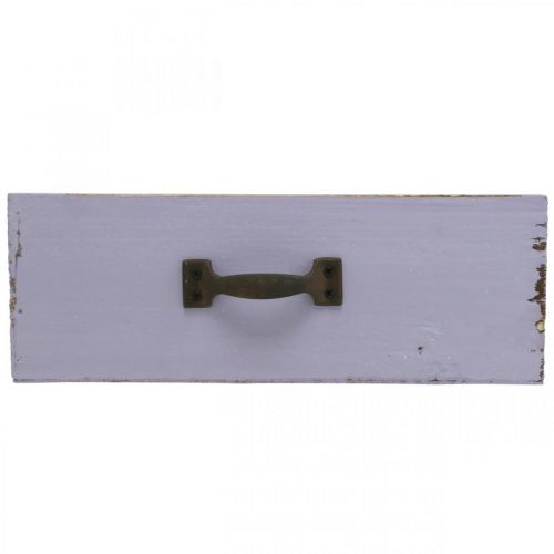 Artikel Pflanzgefäß Deko Schublade Shabby Chic Holz Lila 25×13×8cm