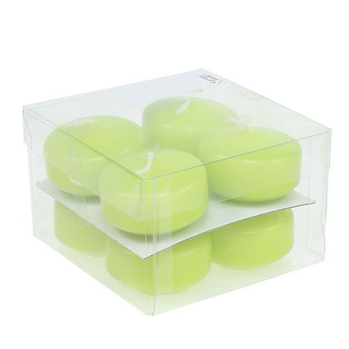 Floristik24 Schwimmkerzen Grün 4,5cm 8 St