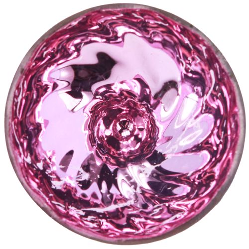 Artikel Schwimmschale Teelichthalter Glas Silber Lila Ø7cm 3St