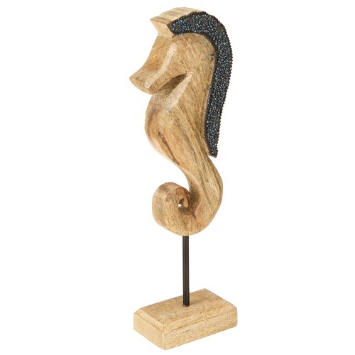 Artikel Seepferdchen Deko mit Perlen Mangoholz Tischdeko 28cm