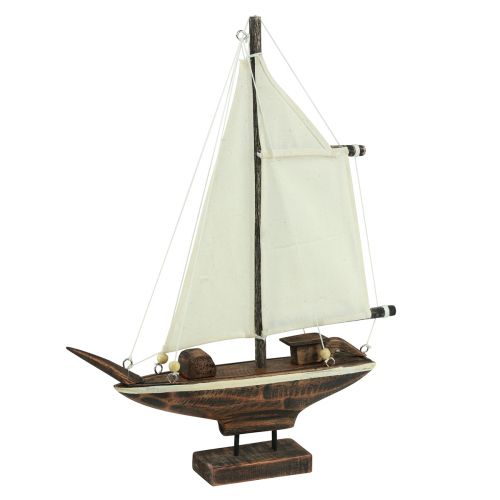 Artikel Segelboot Deko Schiff Pinienholz Braun 32×5×41cm