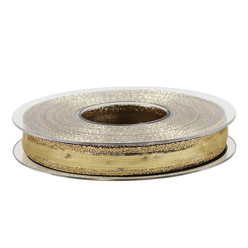 Artikel Band mit Drahtkante Gold 15mm 25m