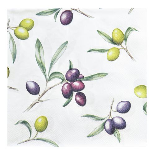 Floristik24 Servietten mit Oliven Sommer Tischdeko 33x33cm 20 St