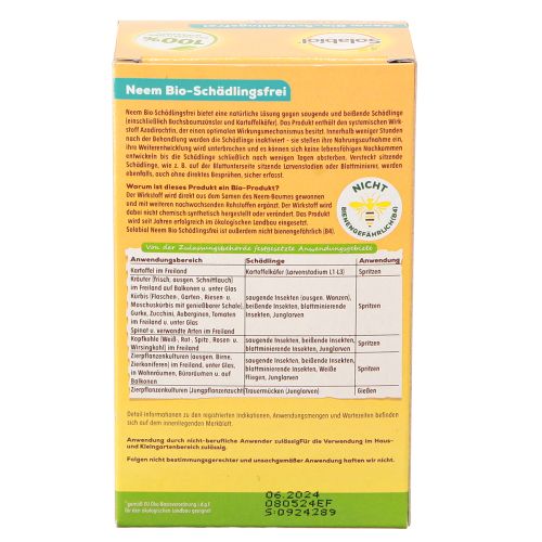 Artikel Solabiol Neem Bio-Schädlingsfrei Schädlingsbekämpfung 60ml