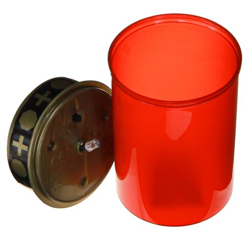 Artikel Solar Grablichter LED in Rot Weiß Gold Ø6,5cm H12cm