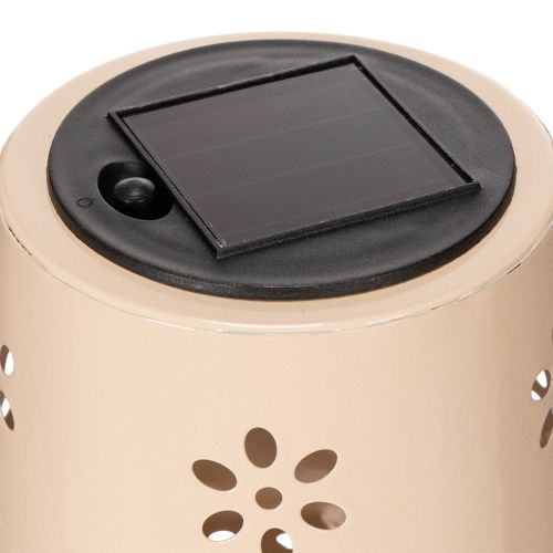 Artikel Tischlampe mit Blumenmuster Solarbetrieben für romantische Gartenbeleuchtung 28cm