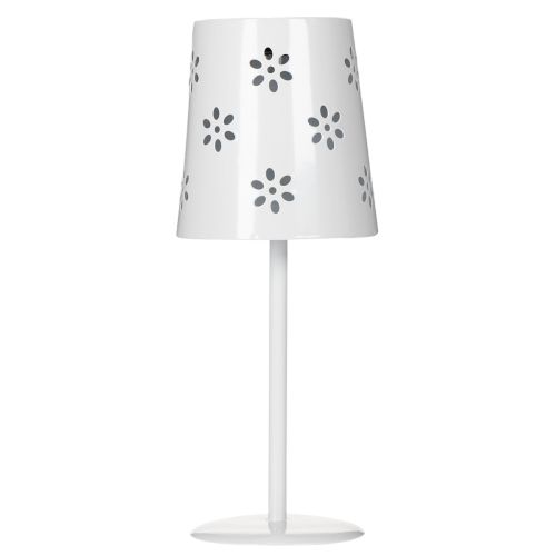Artikel Solar Tischlampe mit Blumenmuster für Beleuchtung auf Balkon Terrasse oder Garten 28cm