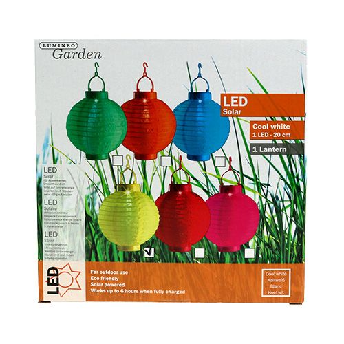 Artikel Lampion LED mit Solar 20cm Gelb