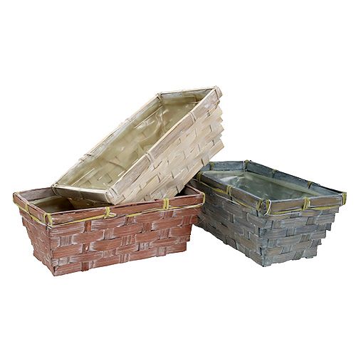 Spankorbsatz Weiß, Grau, Braun 8 St. 20cm x 11cm