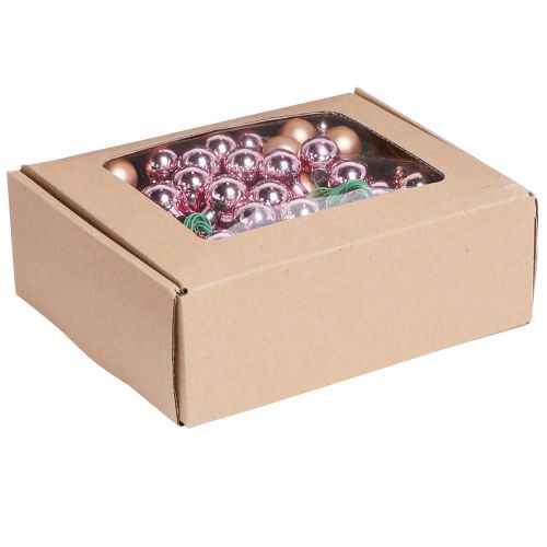 Artikel Spiegelbeeren Apricot Rosa Glaskugeln Draht Ø20mm 140 St