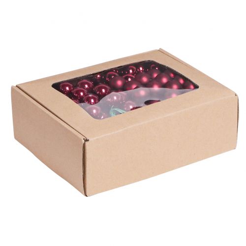 Artikel Spiegelbeeren Draht Glaskugeln Bordeaux Mix Ø20mm 140 St