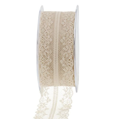 Spitzenband Karamell 40mm 20m