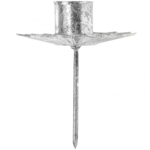 Artikel Spitzkerzenhalter zum Stecken Silbern Antik-Look Ø7cm 4St