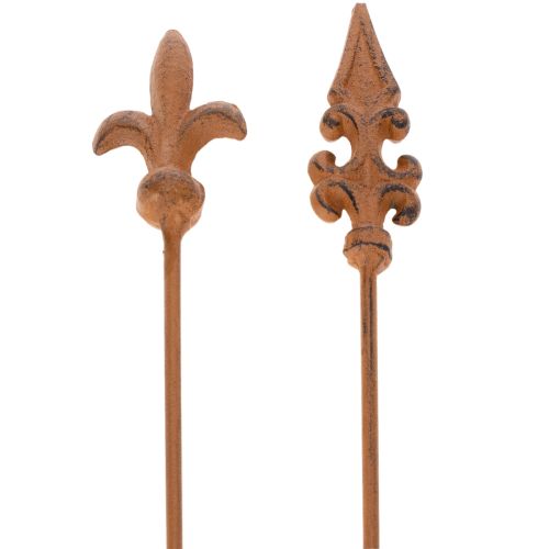 Gartenstecker Rustikale Dekoration Lilie Lanze im Antikdesign für Outdoor 60cm 2St kaufen | Floristik24.de