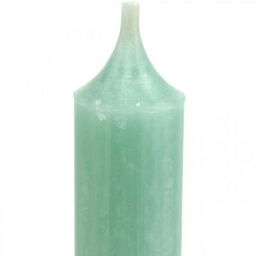 Floristik24 Stabkerzen kurz Kerzen Grün Jade für Loop Ø21/110mm 6 St