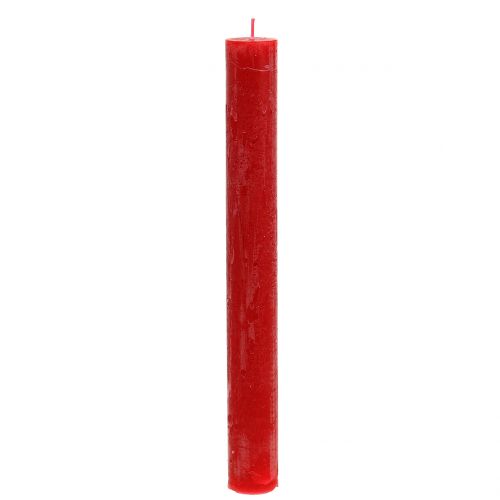 Floristik24 Stabkerzen durchgefärbt Rot 34mm x 300mm 4 St