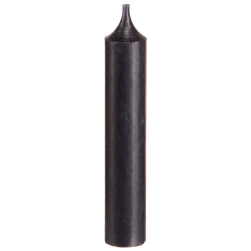 Floristik24 Stabkerzen kurz Kleine Kerzen Schwarz 110mm Ø21mm 6 St Bund