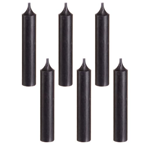 Artikel Stabkerzen kurz Kleine Kerzen Schwarz 110mm Ø21mm 6 St Bund