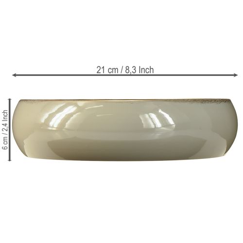 Artikel Stabkerzenhalter 4 Kerzen Schale Metall Grau Gold 22,5cm