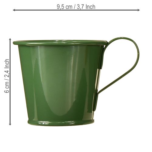 Artikel Stabkerzenhalter Tasse Kerzenhalter Dunkelgrün H6cm 6St